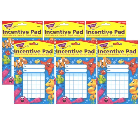 Trend Enterprises Sea Buddies Incentive Pad, 36 Sheets Per Pad, PK6 T73065